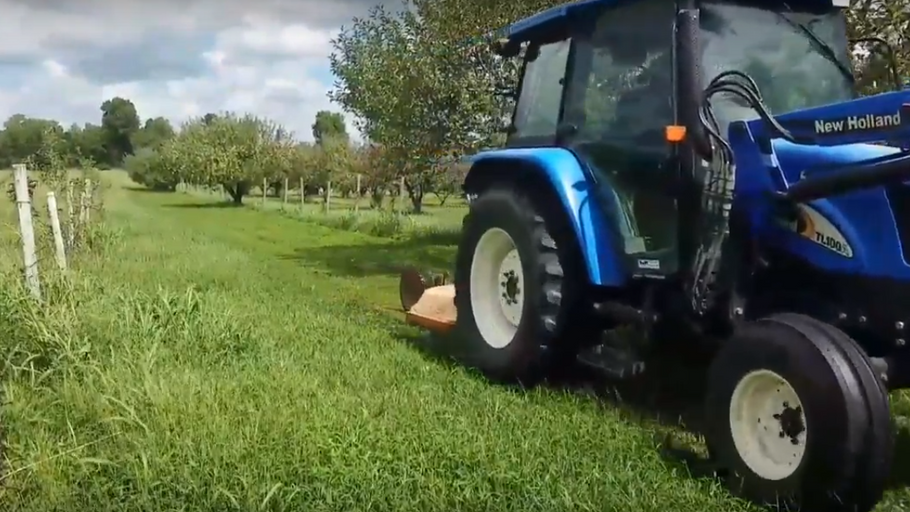 How we mow the orchard, with Farmer Dre.